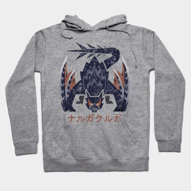 Monster Hunter World Iceborne Nargacuga Kanji Icon Hoodie by StebopDesigns